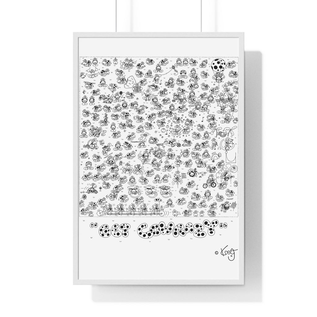 GET COWRAZY,Vertical Framed Poster