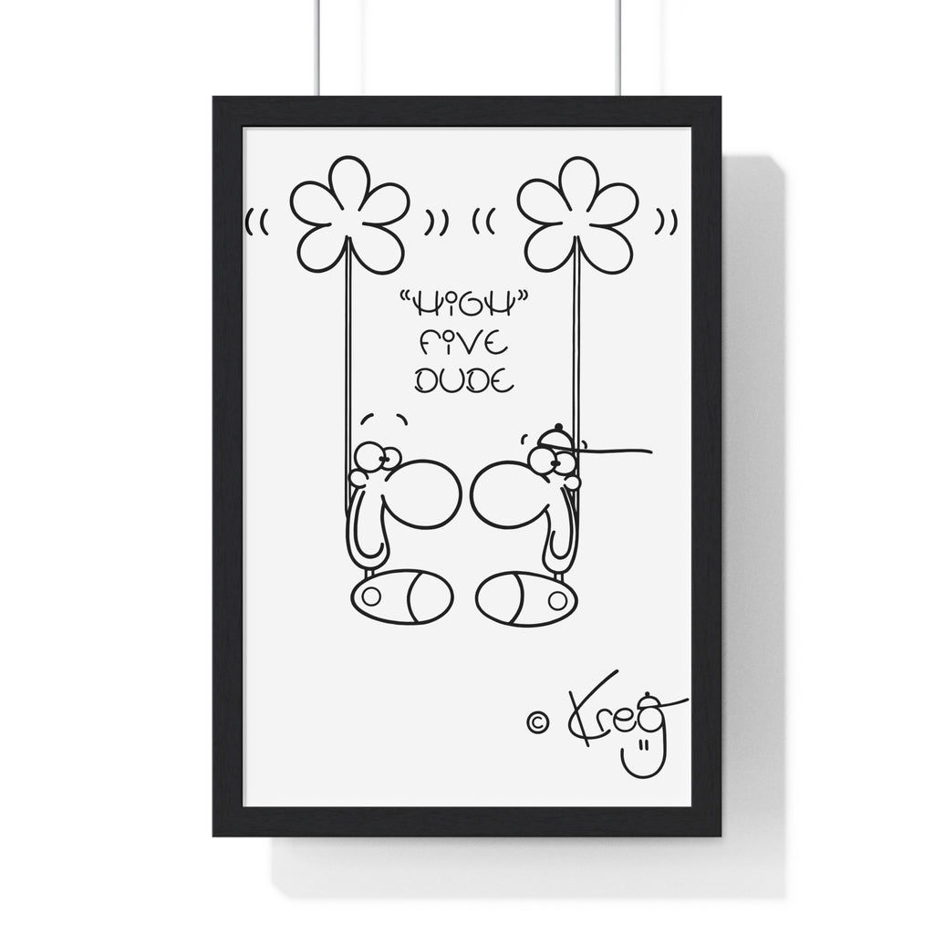 HIGH FIVE,Premium Framed Vertical Poster