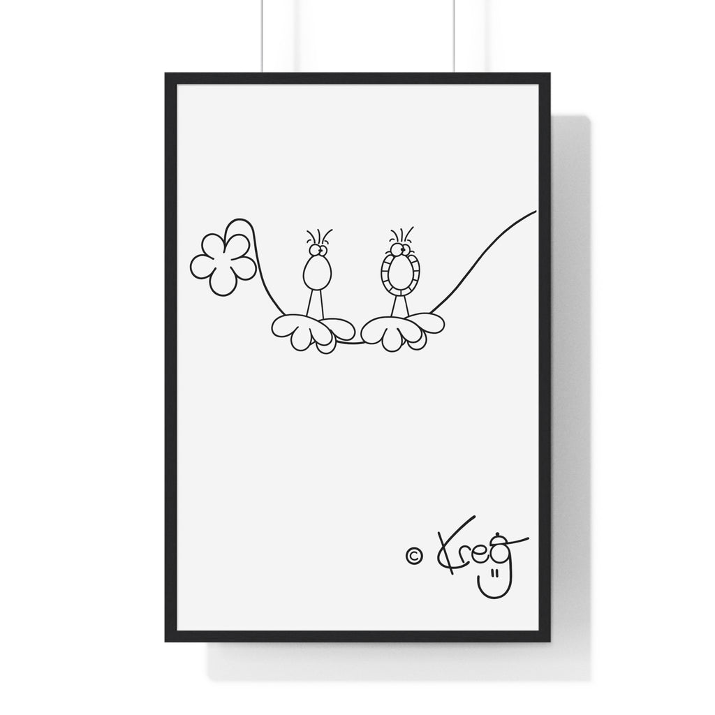 SILLY BIRDZ,Vertical Framed Poster