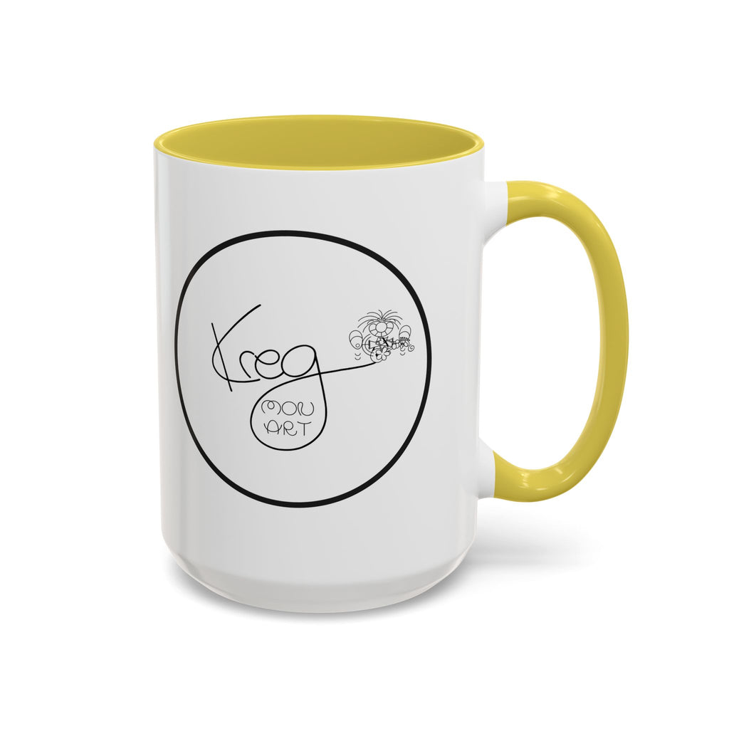 KREG MON ART LOGO Colorful Mugs, 11oz 15 oz