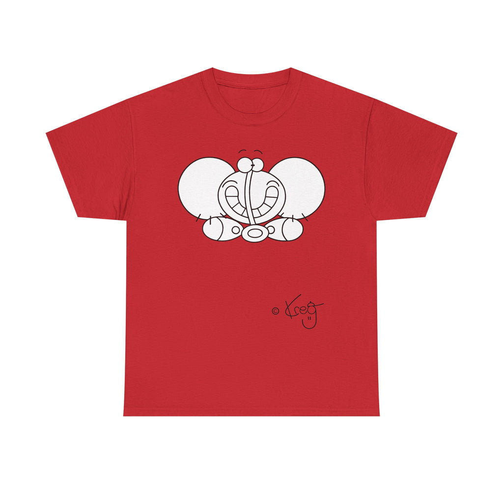 SMILE ELEPHANT,Unisex Heavy Cotton Tee