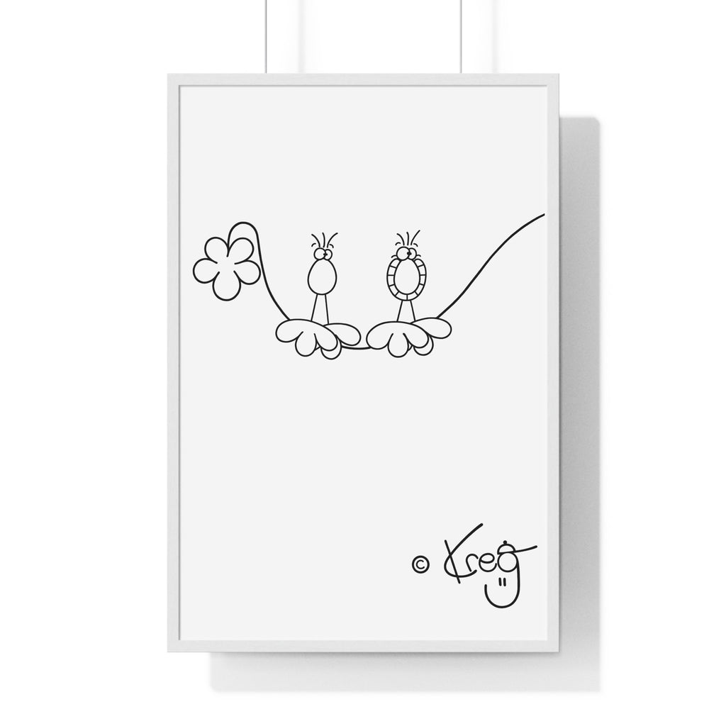 SILLY BIRDZ,Vertical Framed Poster