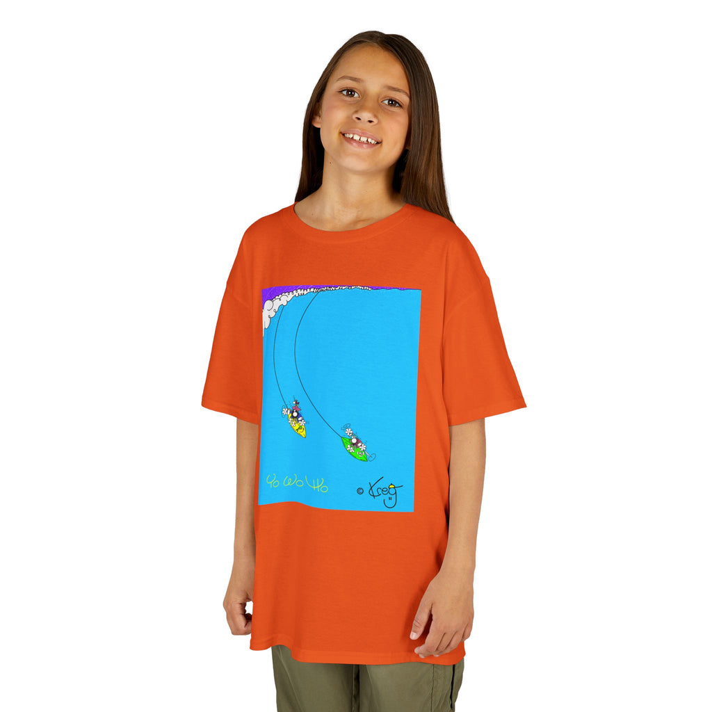 SURFING PIRATES YO WO HO,Kids Heavy Cotton™ Tee