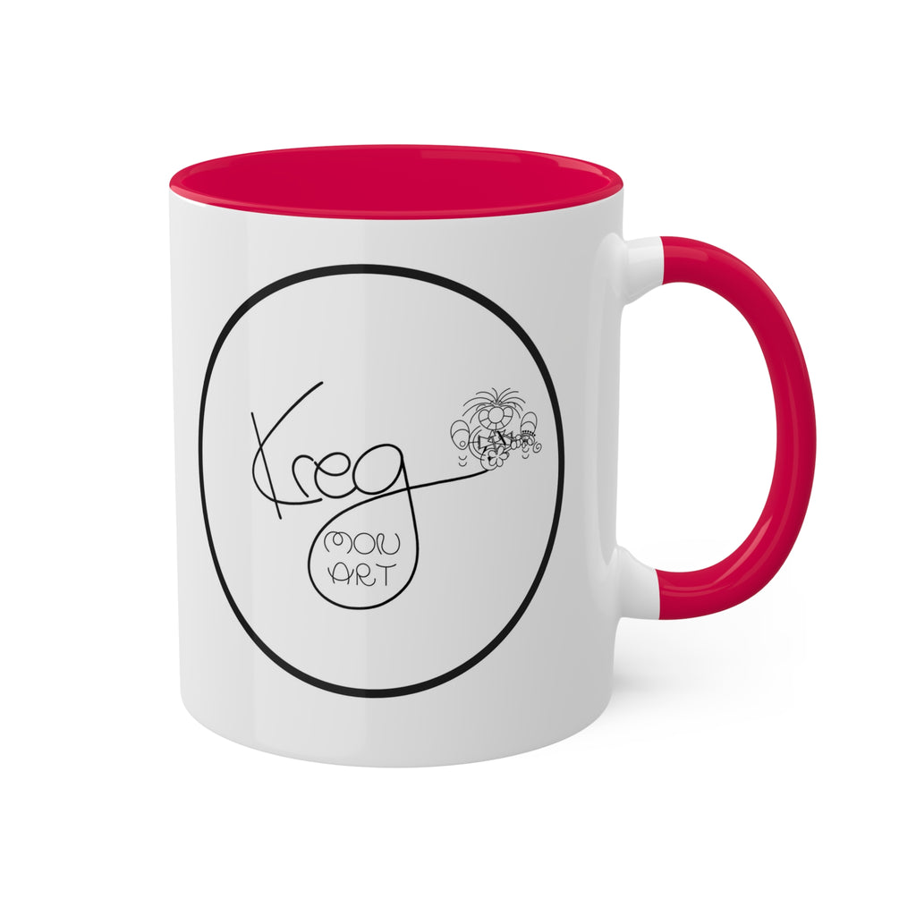 KREG MON ART LOGO Colorful Mugs, 11oz