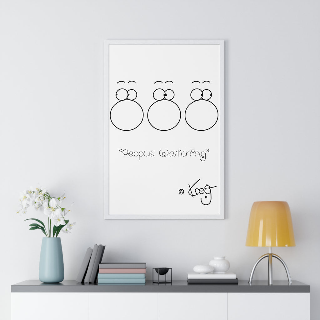 PEOPLE WATCHING,Premium Framed Vertical Poster