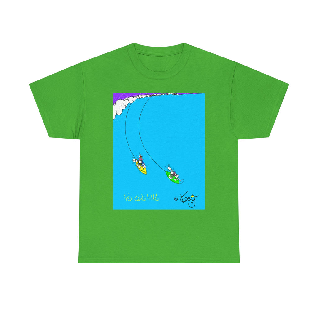 SURFING PIRATES YO WO HO,Unisex Heavy Cotton Tee