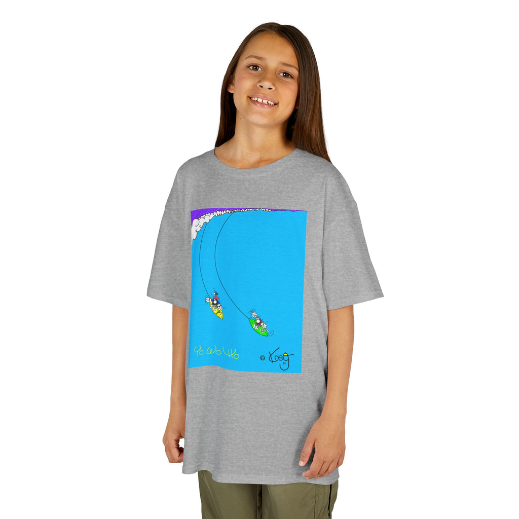 SURFING PIRATES YO WO HO,Kids Heavy Cotton™ Tee