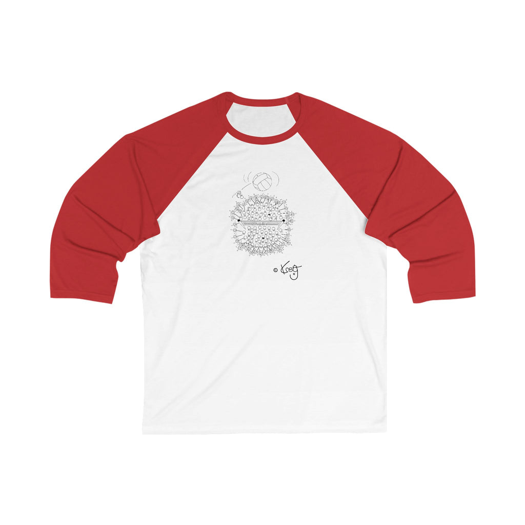 VOLLEY BALL FUN,Unisex 3\4 Sleeve Baseball Tee