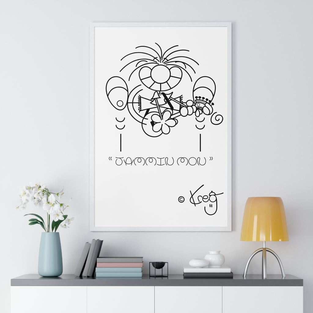 GUITAR MON JAMMIN,Premium Framed Vertical Poster