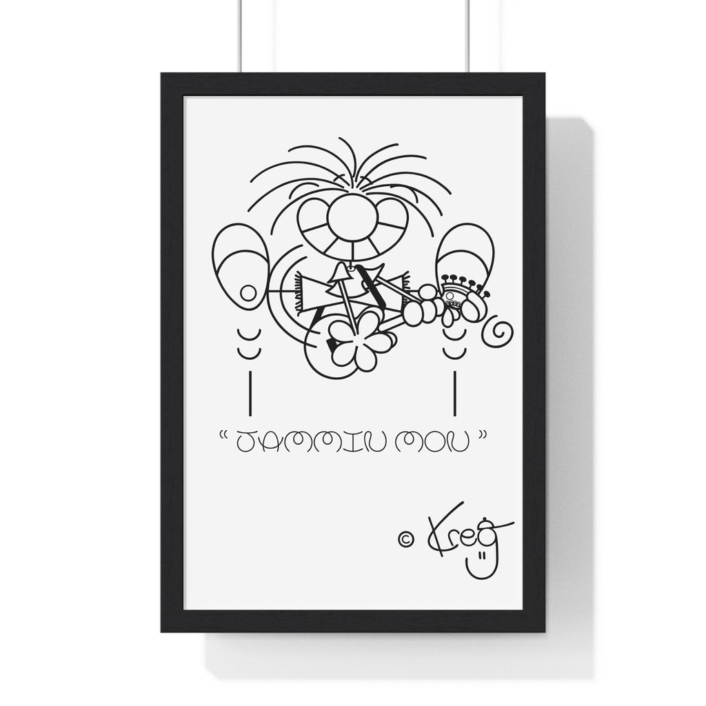 GUITAR MON JAMMIN,Premium Framed Vertical Poster