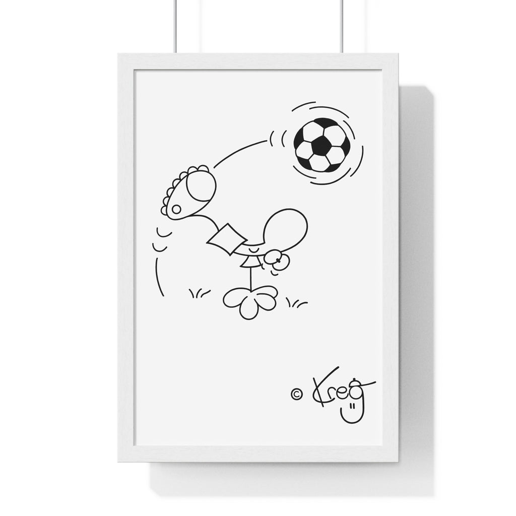SOCCER DUDE,Vertical Framed Poster