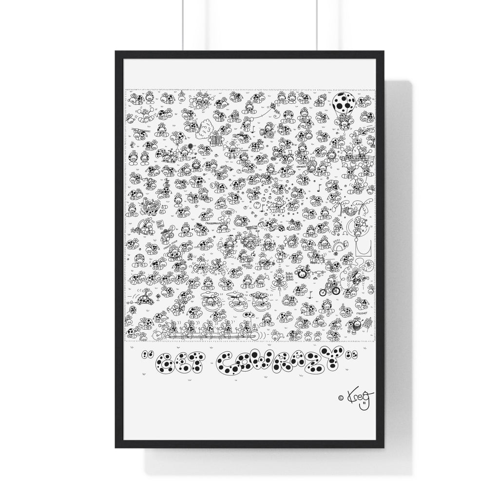 GET COWRAZY,Vertical Framed Poster