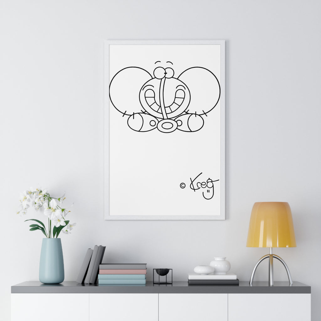 SMILE ELEPHANT,Premium Framed Vertical Poster