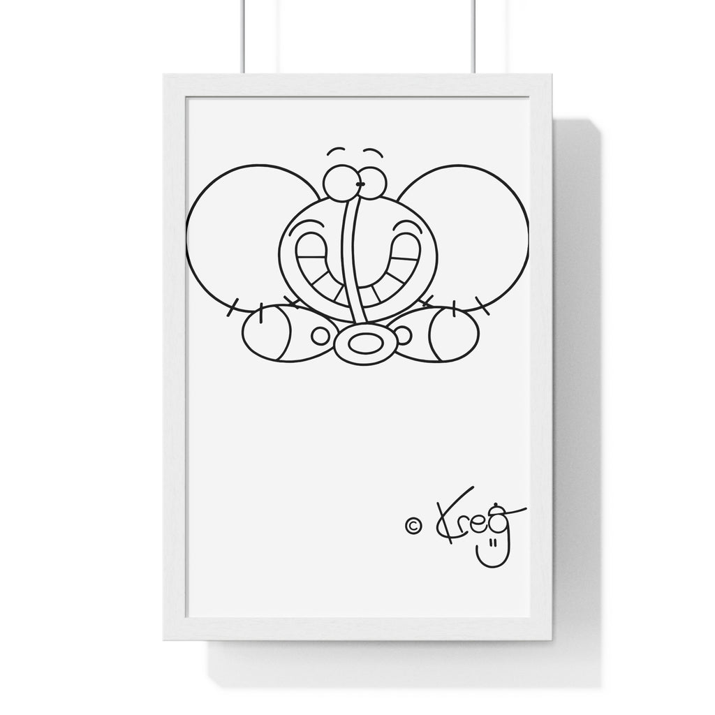 SMILE ELEPHANT,Premium Framed Vertical Poster