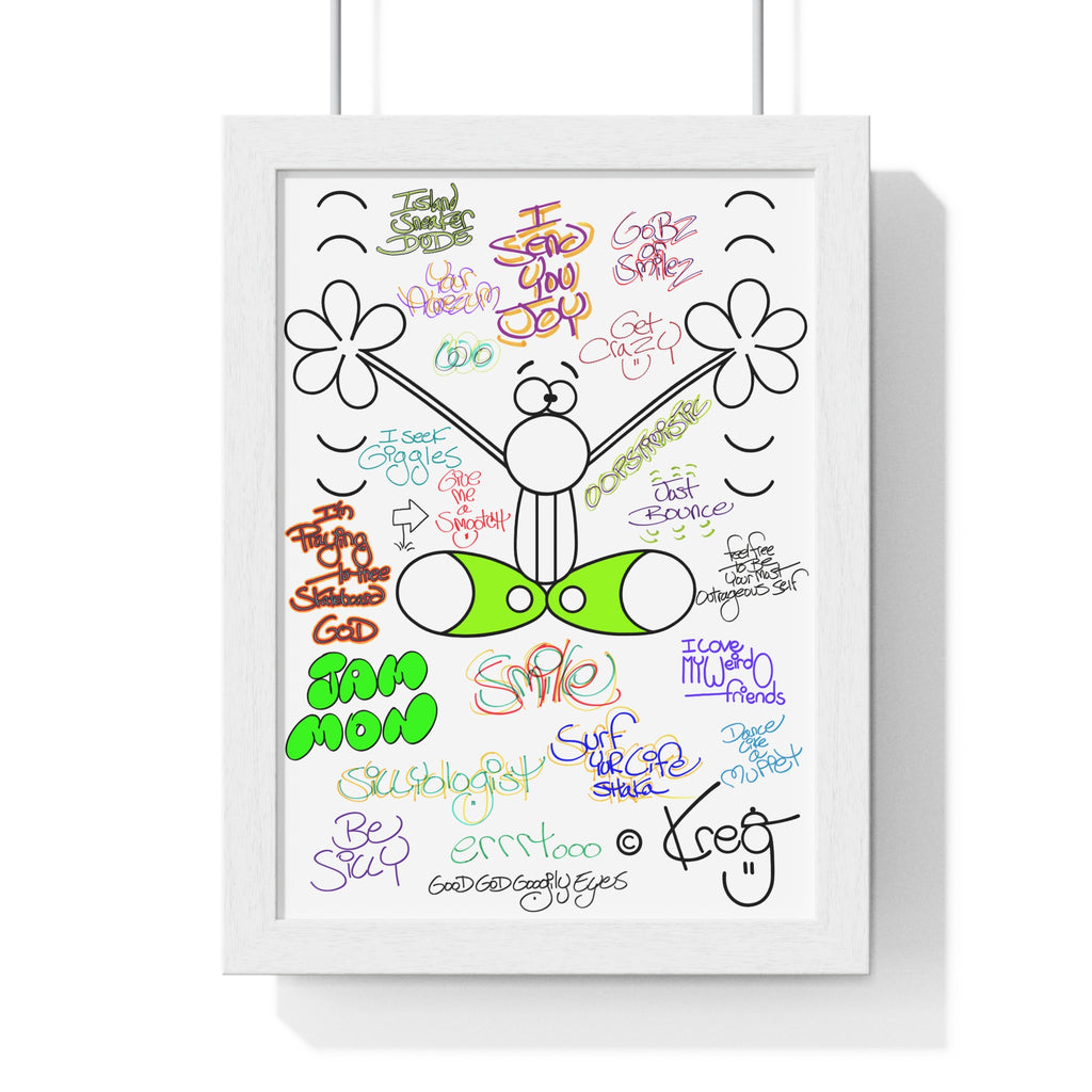 JOY GRAFFITI,Vertical Framed Poster