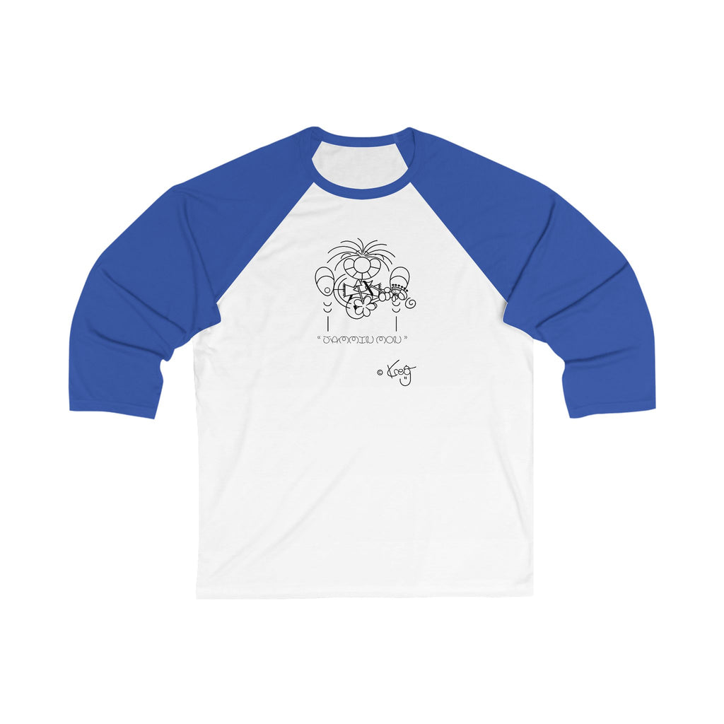GUITAR MON JAMMING,Unisex 3\4 Sleeve Baseball Tee