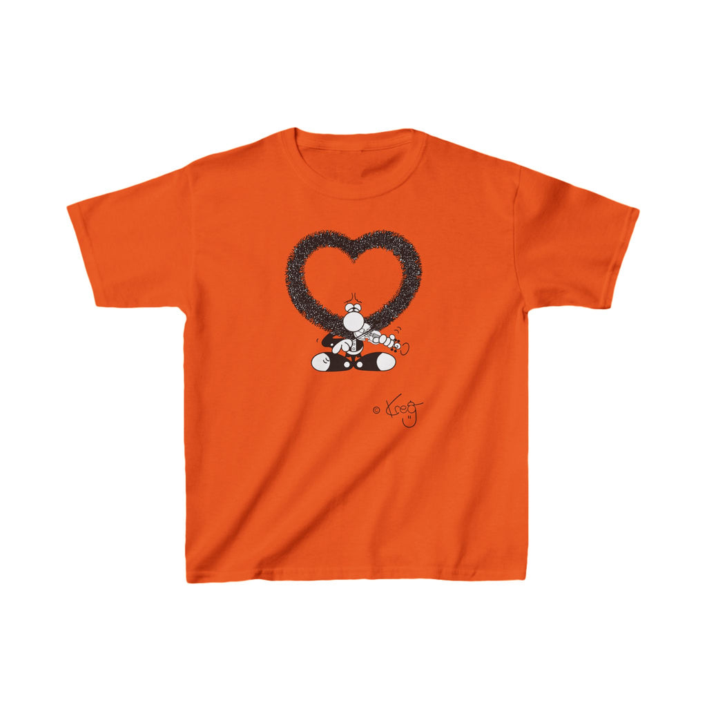 VIOLIN HEART MUSTACHE,Kids Heavy Cotton™ Tee