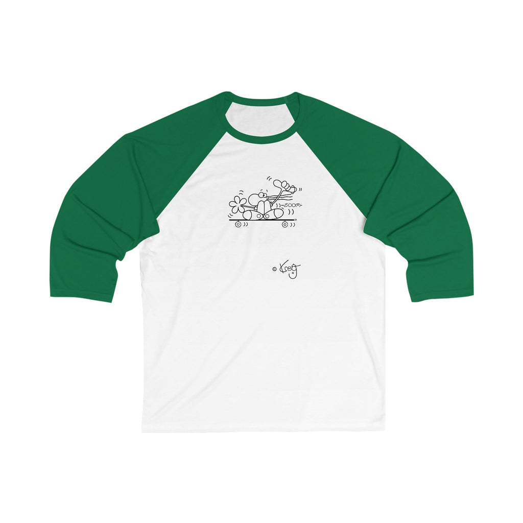 SKATEBOARDER DUDE,Unisex 3/4 Sleeve Baseball Tee