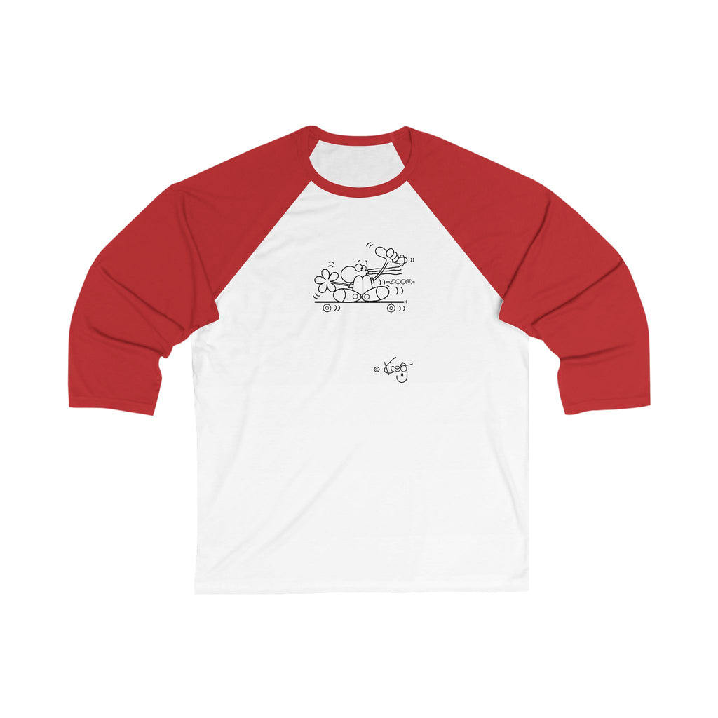 SKATEBOARDER DUDE,Unisex 3/4 Sleeve Baseball Tee