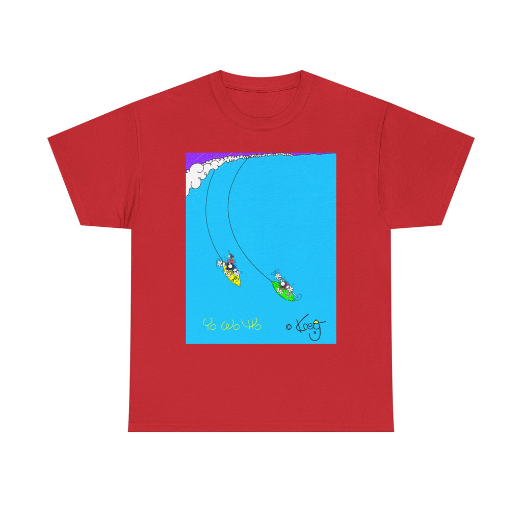 SURFING PIRATES YO WO HO,Unisex Heavy Cotton Tee
