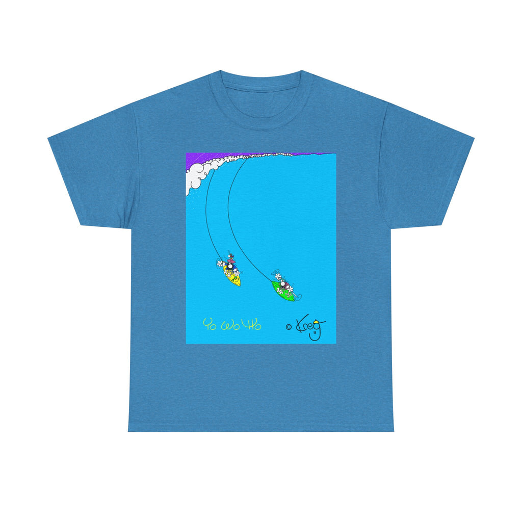 SURFING PIRATES YO WO HO,Unisex Heavy Cotton Tee