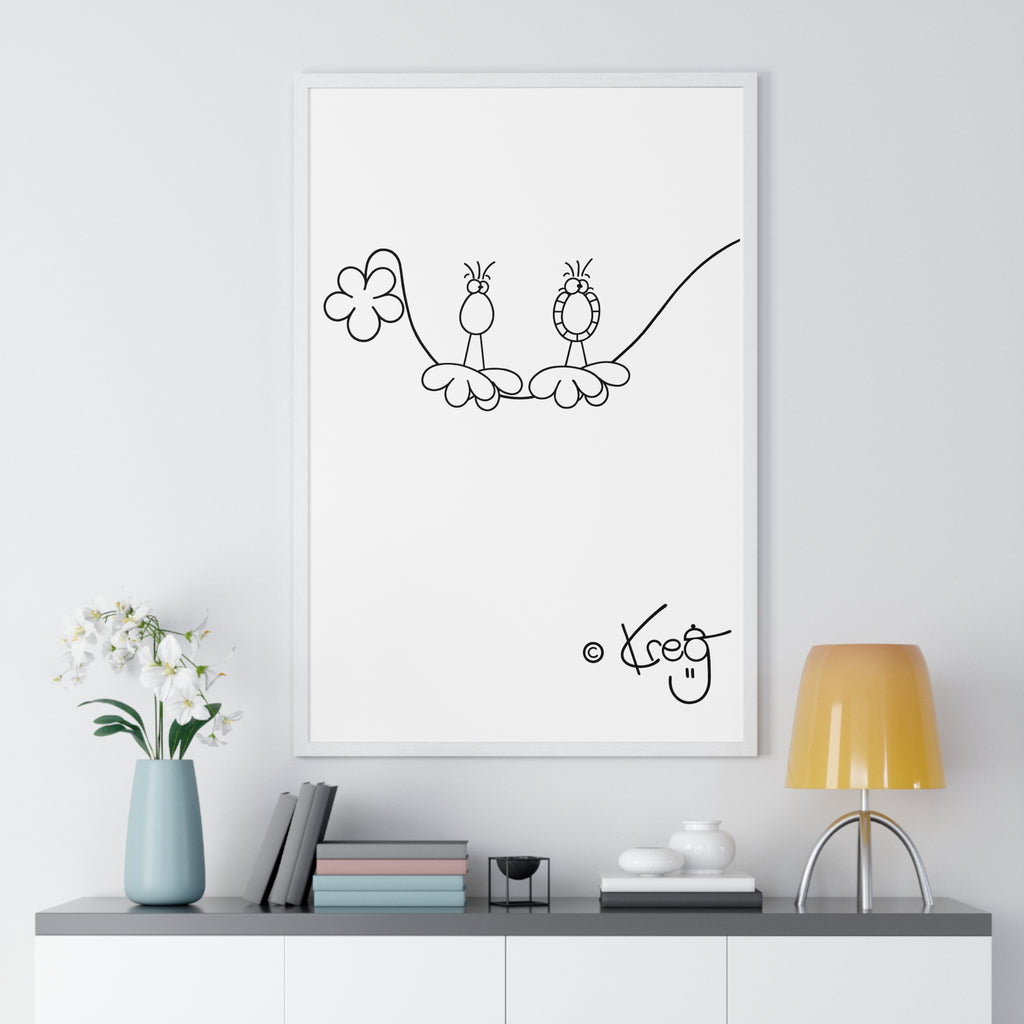 SILLY BIRDZ,Vertical Framed Poster