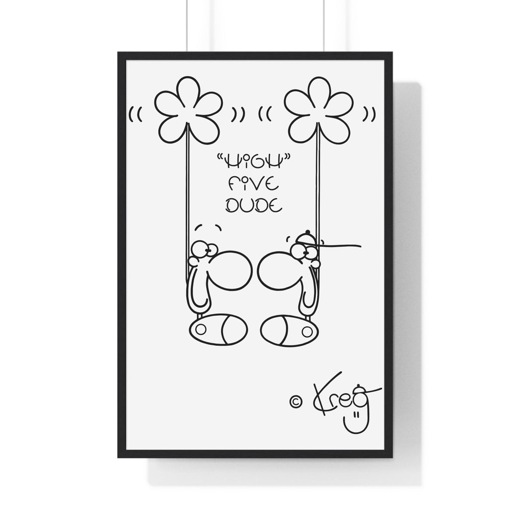 HIGH FIVE,Premium Framed Vertical Poster