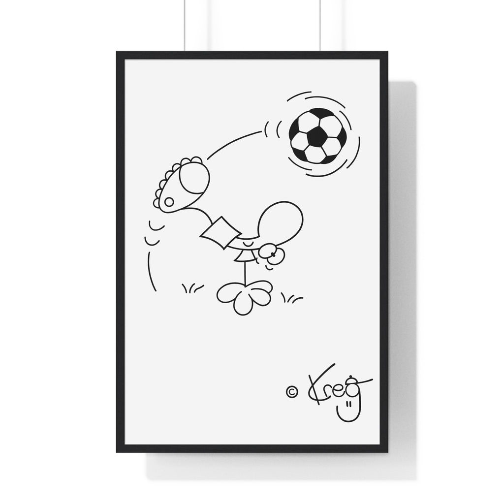 SOCCER DUDE,Vertical Framed Poster