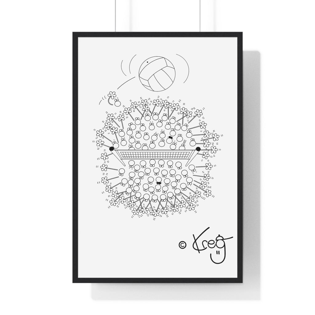 VOLLEYBALL FUN,Premium Framed Vertical Poster