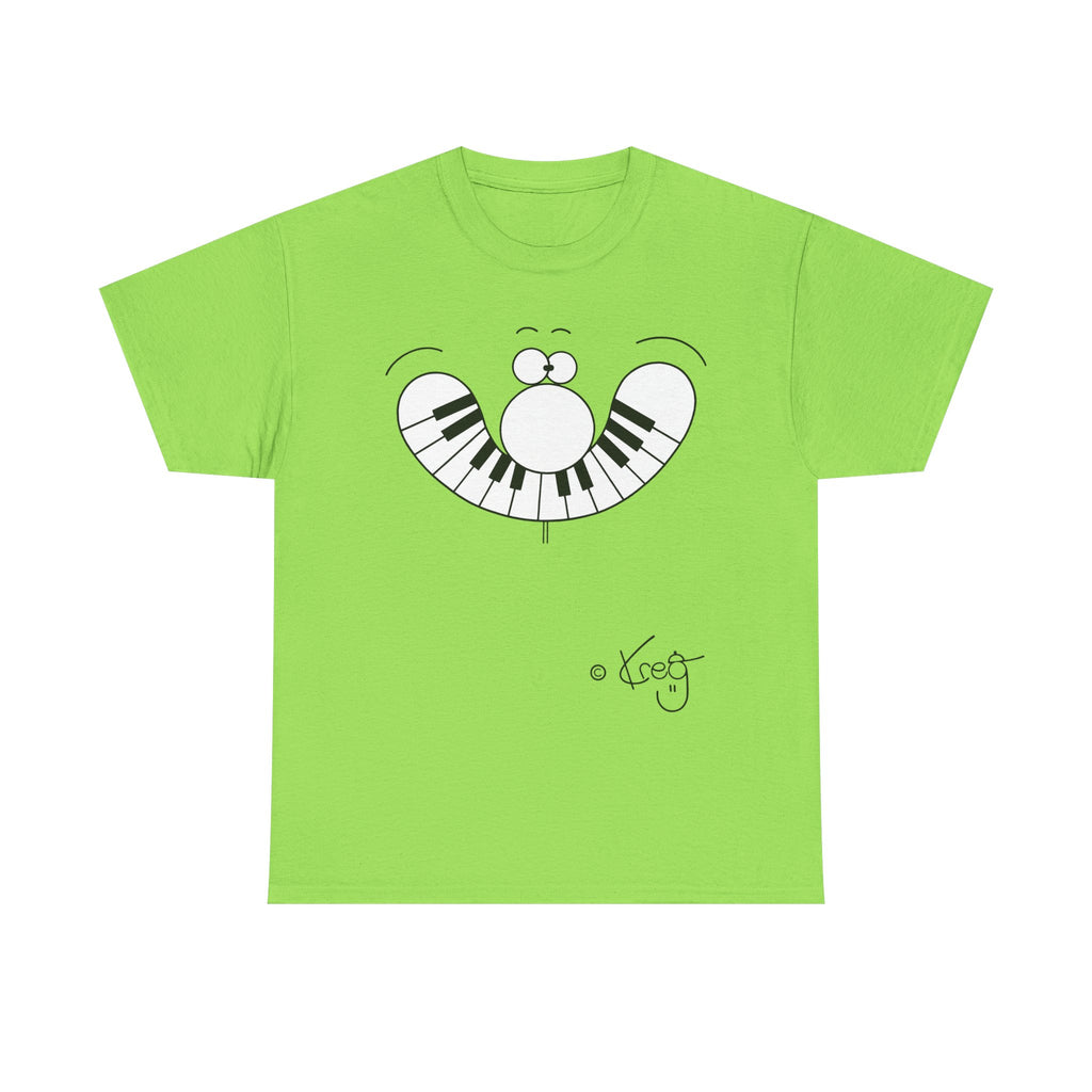 SMILE PIANO,Unisex Heavy Cotton Tee