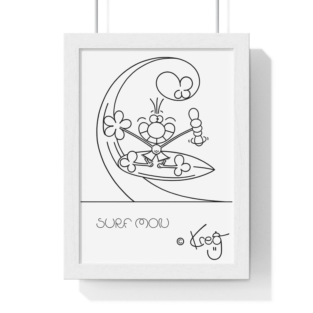 SHAKA SURFER,Premium Framed Vertical Poster