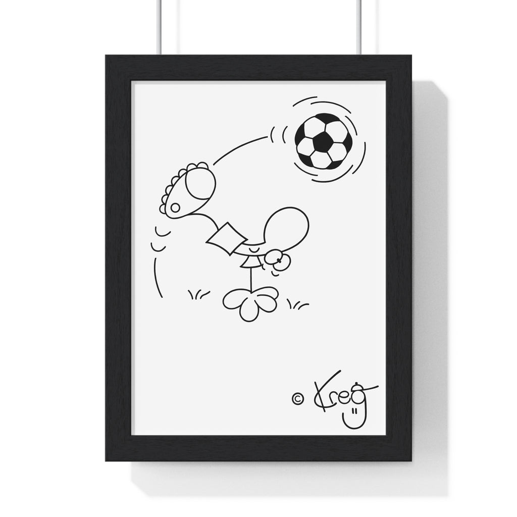 SOCCER DUDE,Vertical Framed Poster