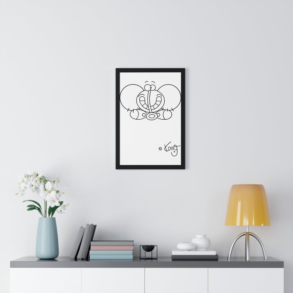 SMILE ELEPHANT,Premium Framed Vertical Poster