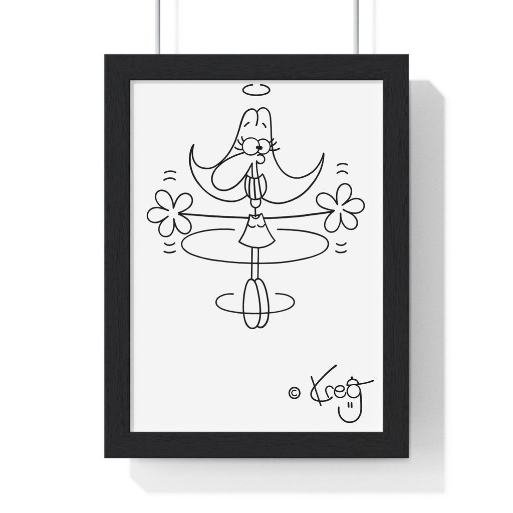 HAPPY DANCER,Vertical Framed Poster