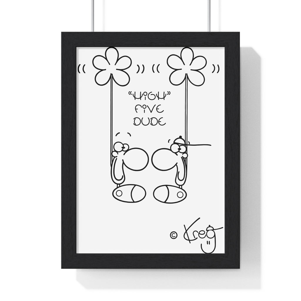 HIGH FIVE,Premium Framed Vertical Poster