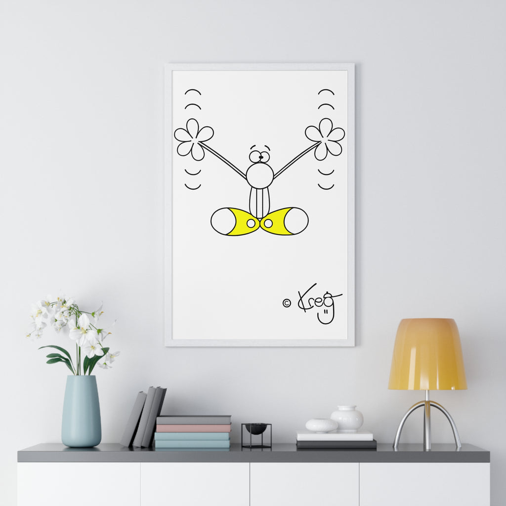 SILLY JOY ACTIVIST,Vertical Framed Poster