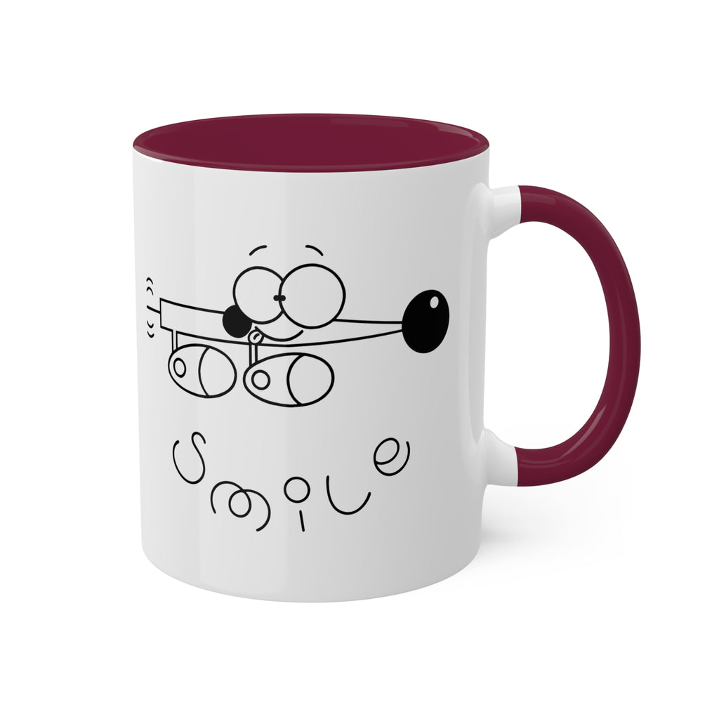 WEINER DOG SMILE Colorful Mugs, 11oz