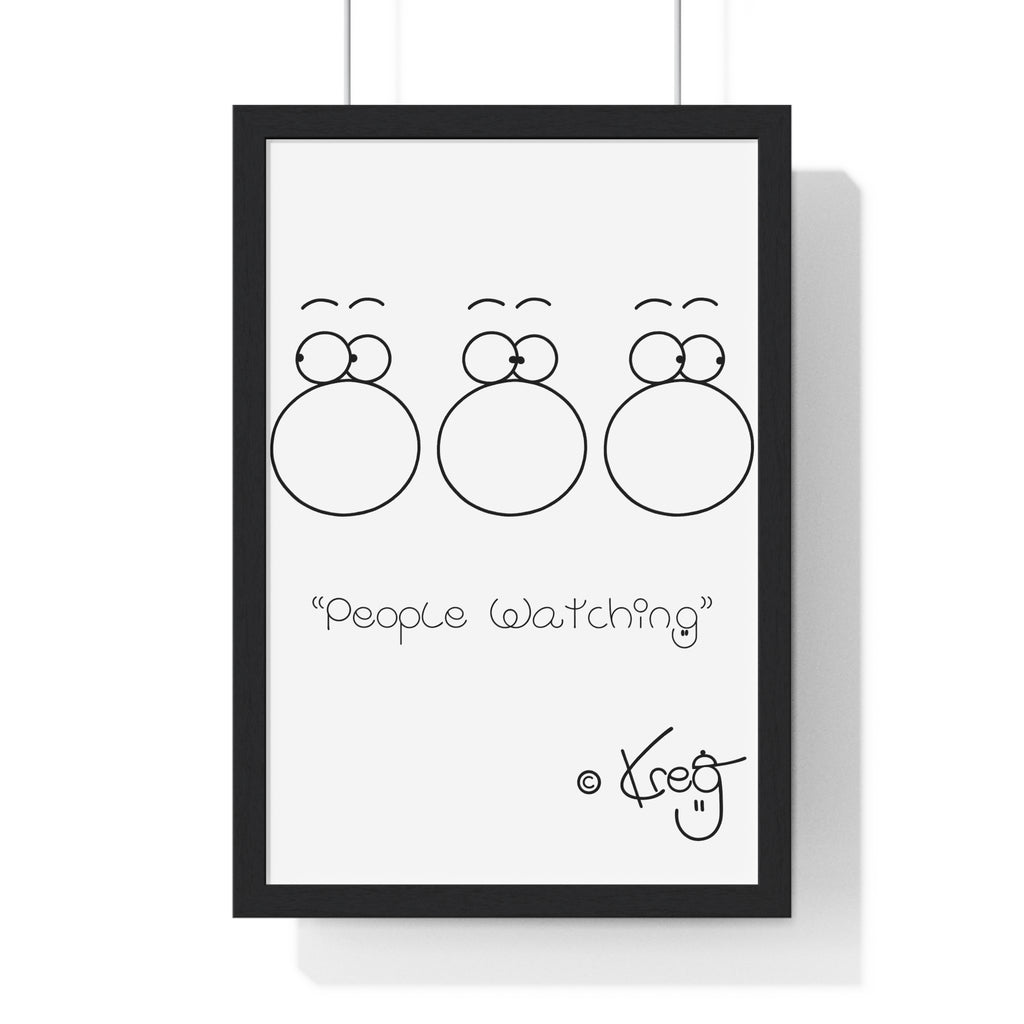 PEOPLE WATCHING,Premium Framed Vertical Poster