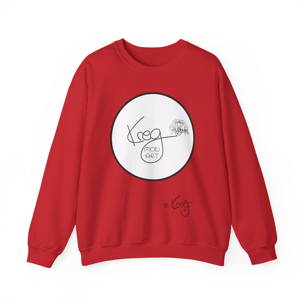 KREG MON ART LOGO,Unisex Heavy Blend™ Crewneck Sweatshirt