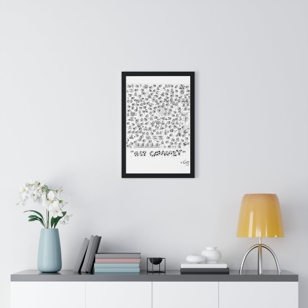 GET COWRAZY,Vertical Framed Poster