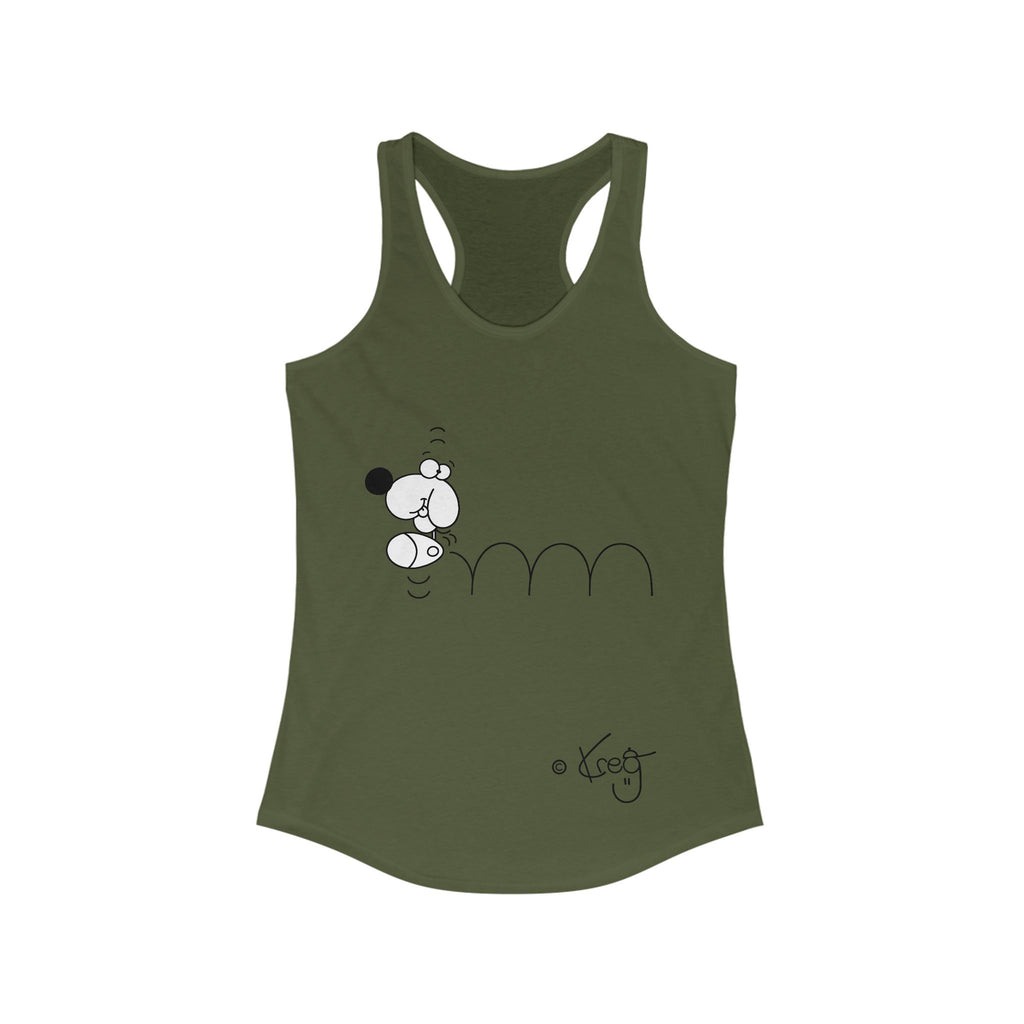 BOUNCING DOGGY,Women's Ideal Racerback Tank