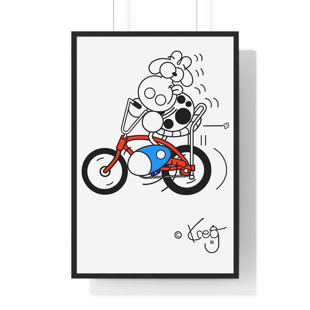 BANANA SEAT COW,Vertical Framed Poster