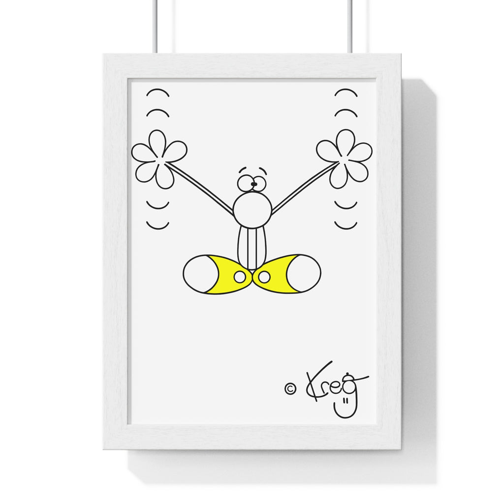 SILLY JOY ACTIVIST,Vertical Framed Poster