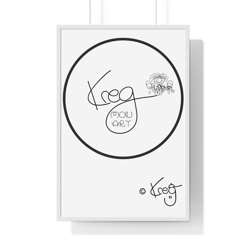 KREG MON ART LOGO,Premium Framed Vertical Poster