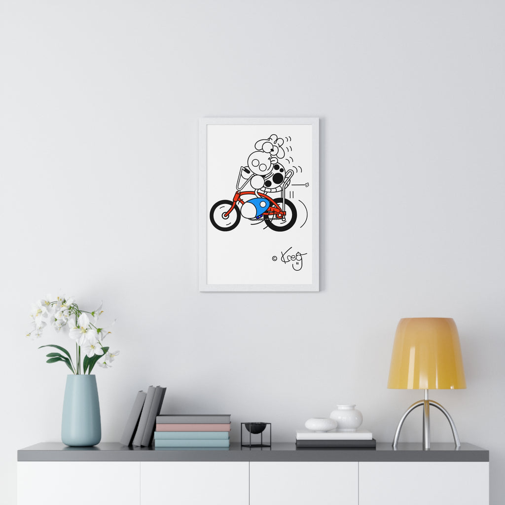 BANANA SEAT COW,Vertical Framed Poster