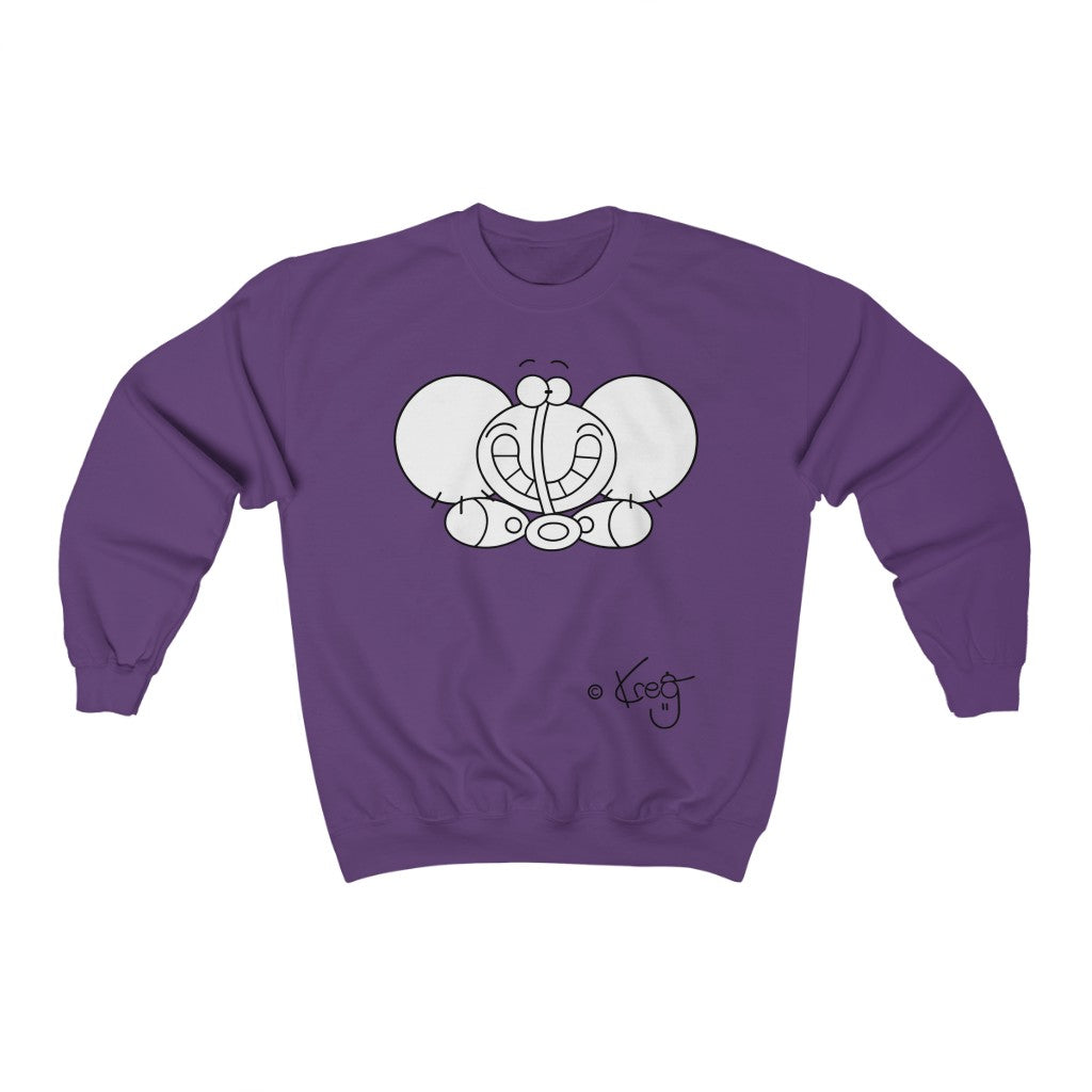 Smile Elephant,Unisex Heavy Blend™ Crewneck Sweatshirt