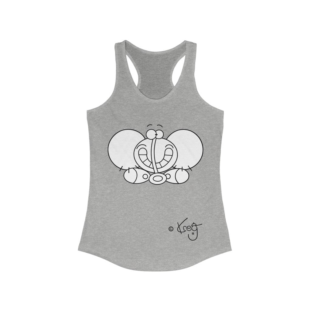 Smile Elephant,Women's Ideal Racerback Tank