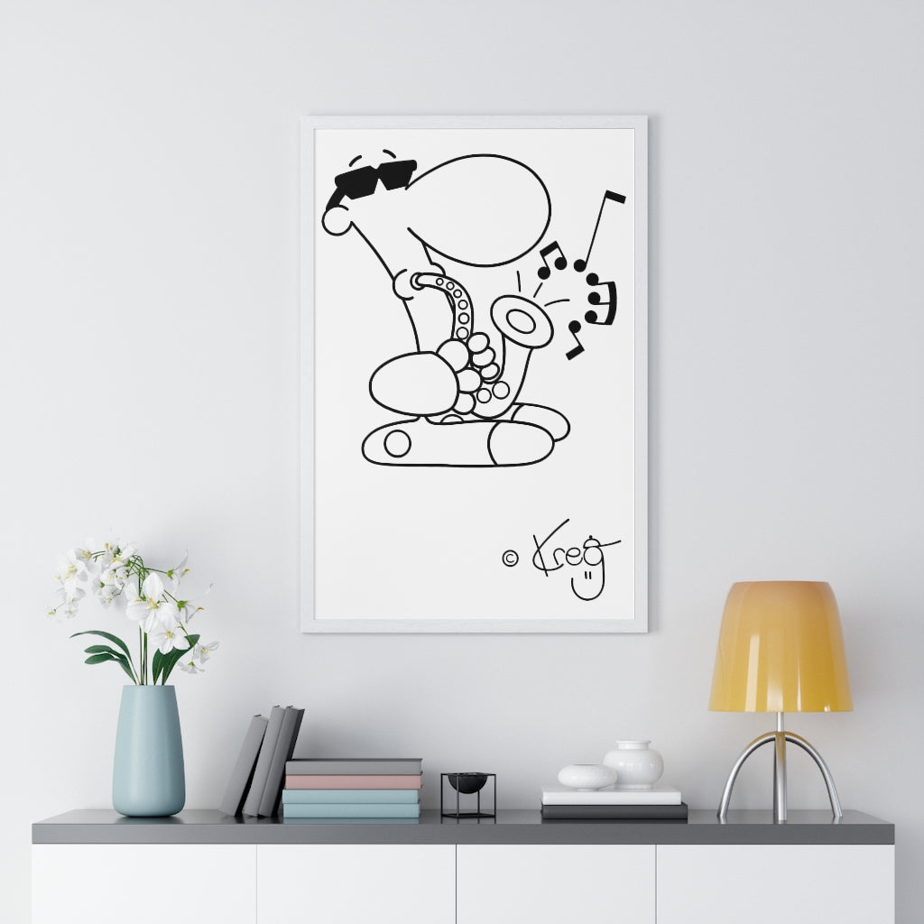 SAX DUDE,Premium Framed Vertical Poster