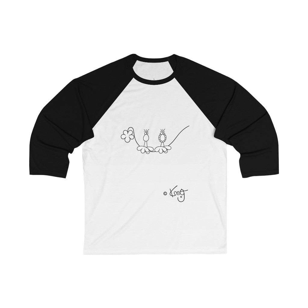 Silly Birdz,Unisex 3\4 Sleeve Baseball Tee