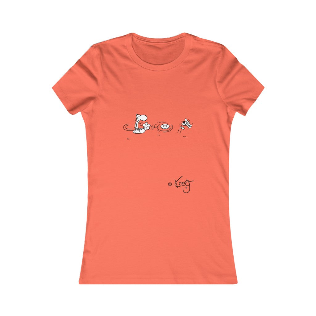 Freddy Frisbee Dog,Women's Favorite Tee